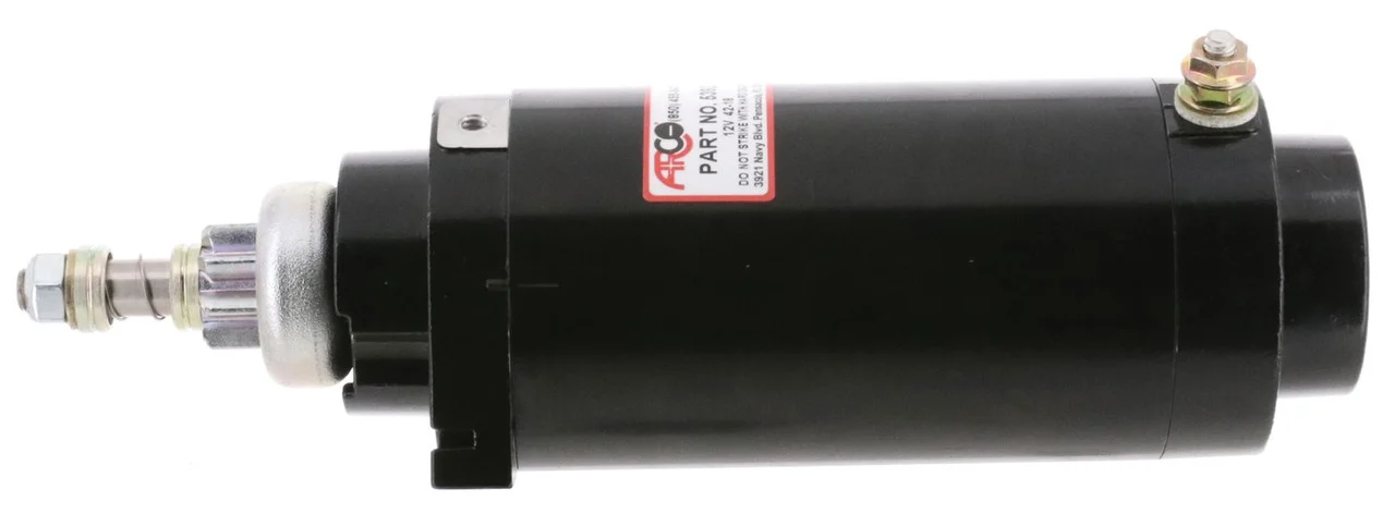 ARCO 5392 Outboard Starter for Mercury/Mariner 100-125 HP Inline 4-Cyl, 80 HP Jet, 8-Tooth Drive Gear - 5392