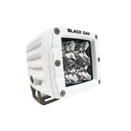 Black Oak 2" Marine Led Pod Light - Flood Optics - White Housing - Pro Series 3.0