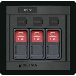 Blue Sea 1148 Remote Control Panel W/(3) 2145 Remote Control Contura Switch