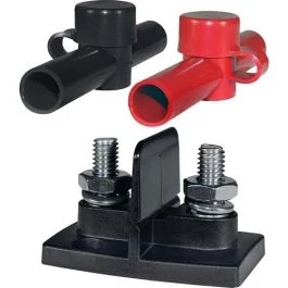 Blue Sea 2018 Dual Powerpost Cable Connectors - 1 X 5/16" - 1 X 3/8"