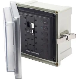 Blue Sea 3120 - Sms Panel Enclosure W/Elci Main (50a) And 2 Blanks - 240v