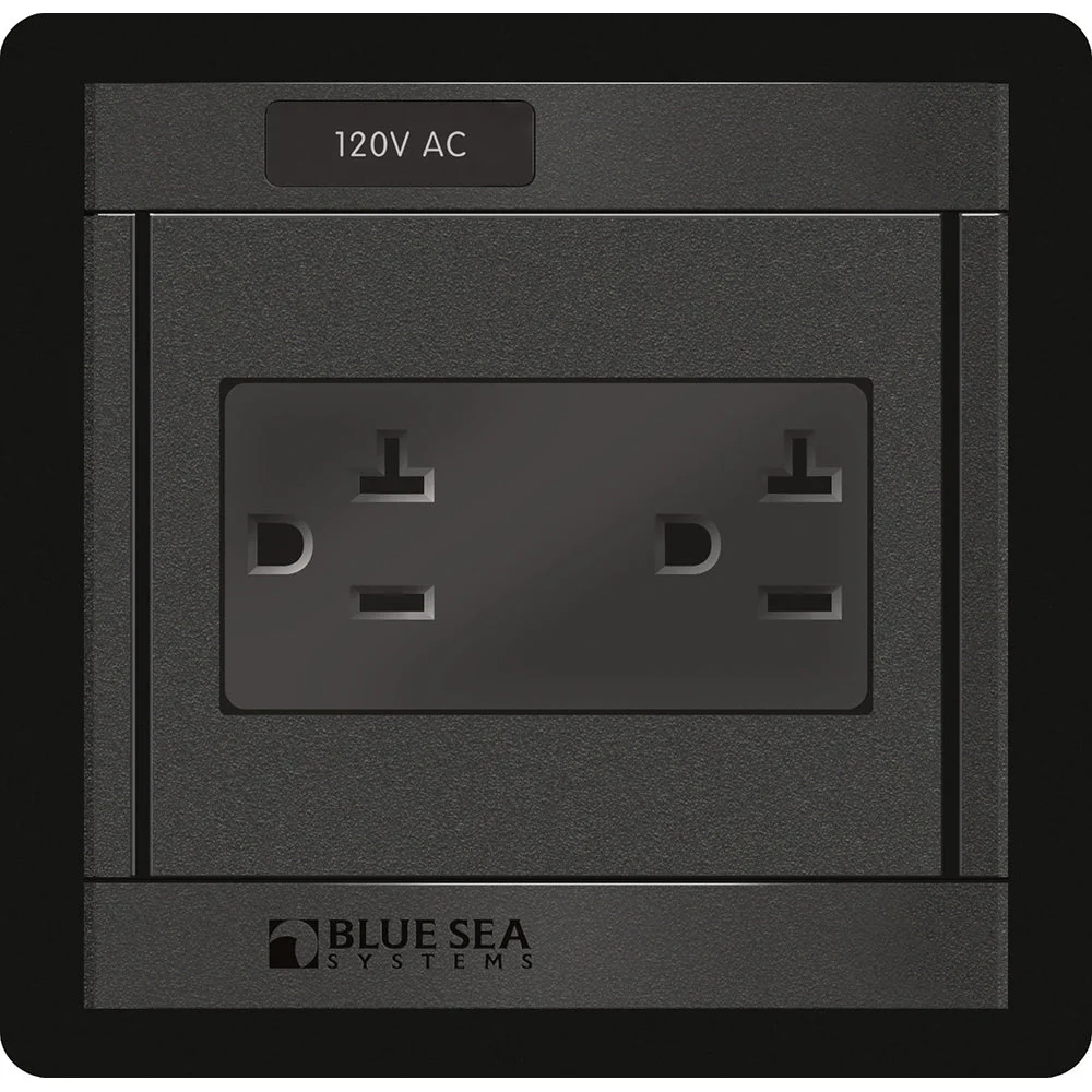 Blue Sea 1479 360 Panel - 120V AC DUal Outlet