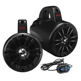 Boss Audio 4" Bm40ampbt Amplified Waketower Speakers - Matte Black - 500w