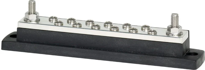 BSS MaxiBus 250A BusBar, Two 5/16"-18 Studs, Twelve #10-24 Screws