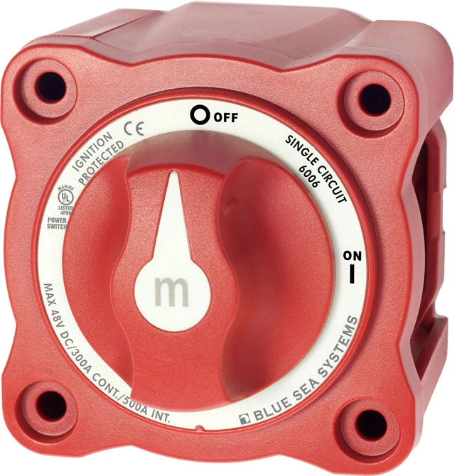 BSS M-Series Mini On-Off Battery Switch w/Knob - Red