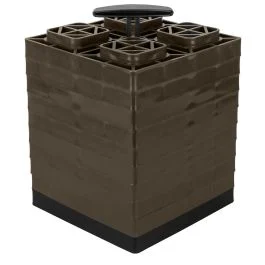 Camco Fasten Leveling Blocks W/T-Handle - 2x2 - Brown *10-Pack
