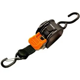 Cargobuckle Mini G3 Retractable Tie-Down W/ Dual S-Hooks 1" X 72" - Pair