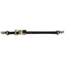 Cargobuckle Ratchet Strap Tie-Down W/Double J-Hooks & Keeper - 1" X 12'