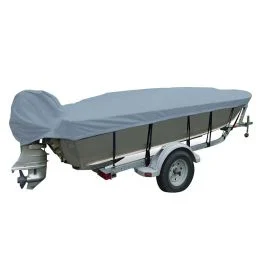 Carver Poly-Flex Ii Extra Wide Series Styled-To-Fit Boat Cover F/16.5' V-Hull Fishing Boats - Grey