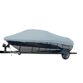 Carver Sun-Dura Styled-To-Fit Boat Cover F/19.5' Sterndrive V-Hull Runabout Boats (Including Eurostyle) W/Windshield & Hand/Bow Rails - Grey