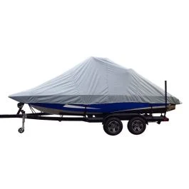 Carver Sun-Dura Specialty Boat Cover F/21.5' Inboard Tournament Ski Boats W/Wide Bow & Swim Platform - Grey