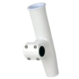 C.E. Smith Adjustable Mid Mount Rod Holder - 1-1/4" Or 1-5/16" Od - White Powder Coat Aluminum W/Sleeve & Hex Key