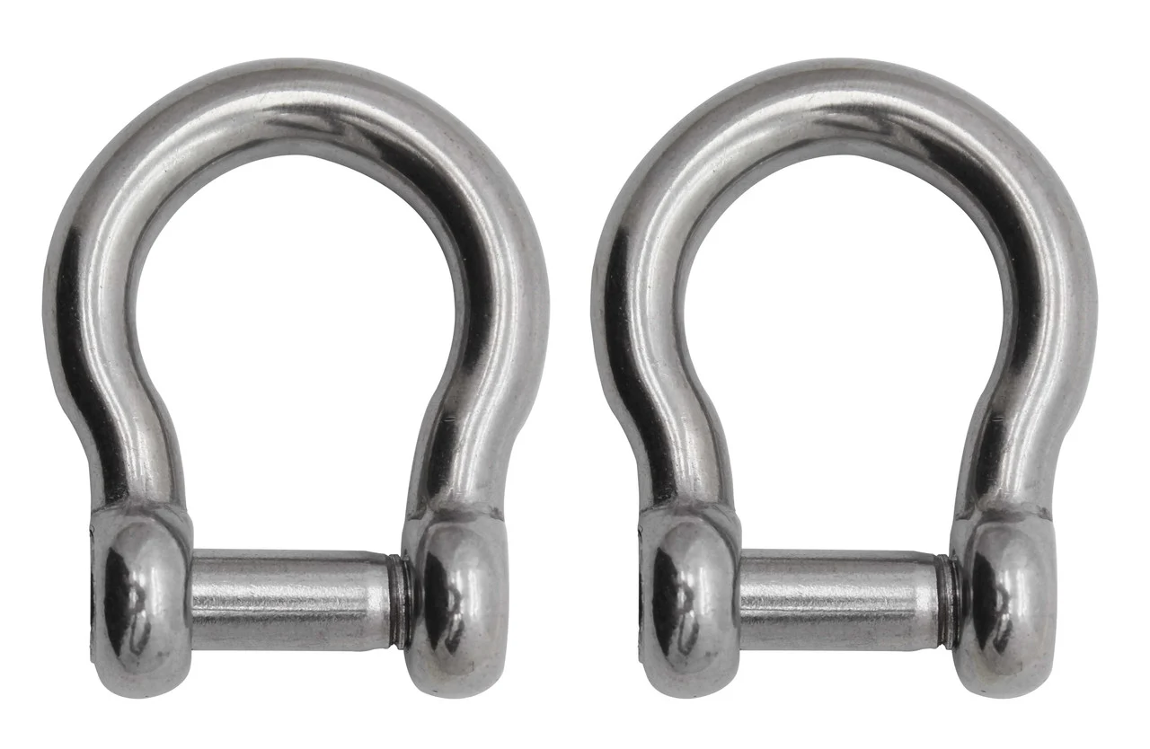 Extreme Max 3006.8414.2 BoatTector Stainless Steel Bow Shackle with No-Snag Pin - 1/2", 2-Pack - 3006.8414.2