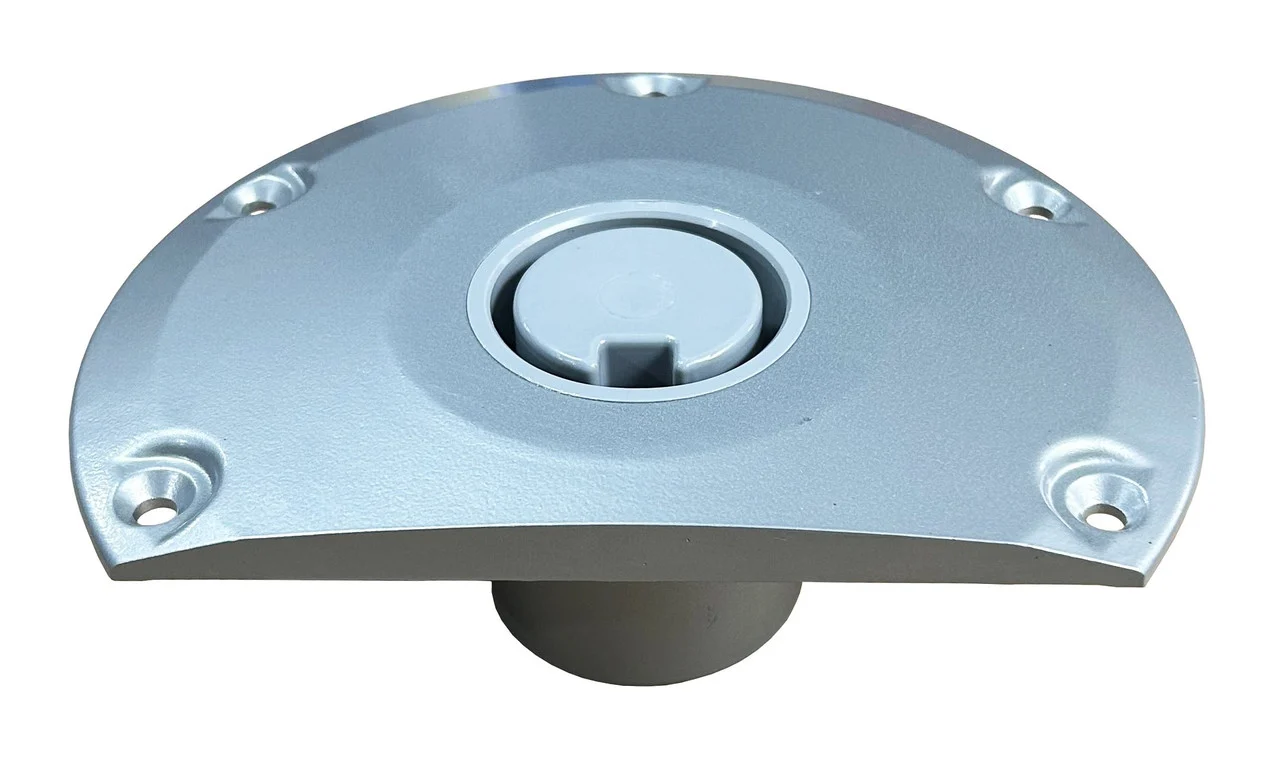 Forestar Industries 380015-sdg 9" Base For Posipost 2-3/8" Keyed Removable Pedestal - Flat Side, Die Cast Aluminum - 380015-SDG