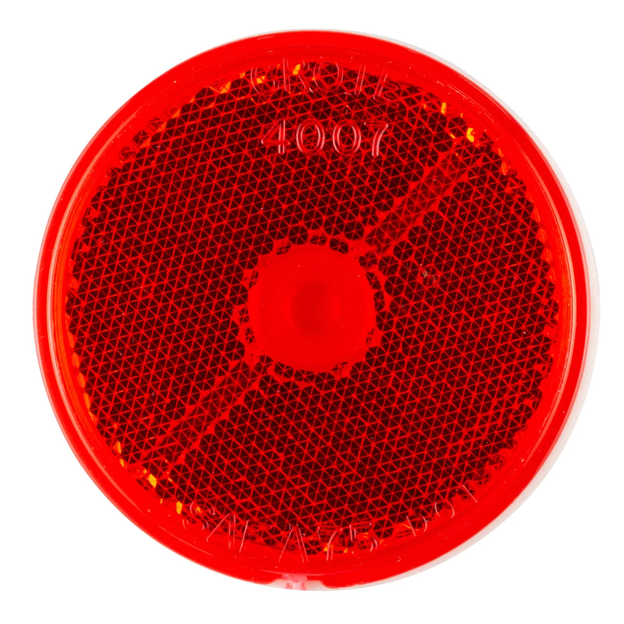Grote 40072 Round Stick-on Reflector - 2.5", Red - 40072