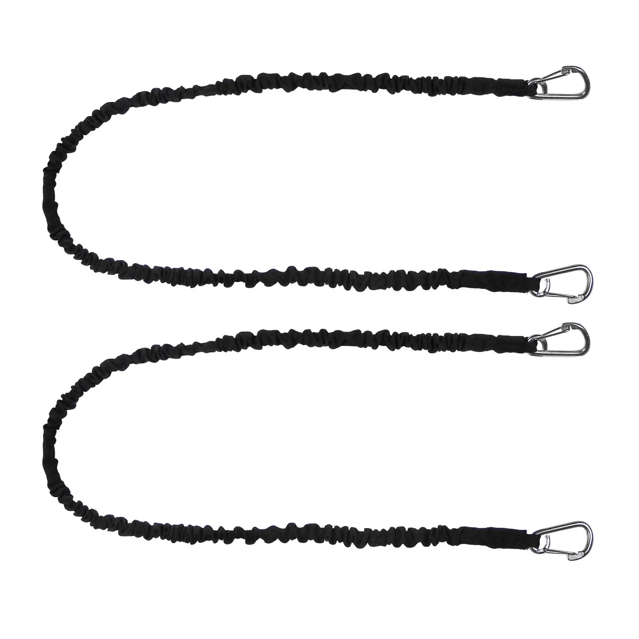Extreme Max 3006.2891 BoatTector High-Strength Line Snubber & Storage Bungee, Value 2-Pack - 48" with Medium Hooks, Black - 3006.2891