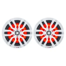Ds18 Hydro 8" 2-Way Marine Speakers W/Rgb Led Lights 375w - White