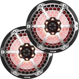 Ds18 New Edition Hydro 8" 2-Way Marine Speakers W/Rgb Led Lighting 375w - Black
