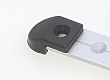 VIADANA Nylon Track End Stop 7/8" Black/Each, 23.18