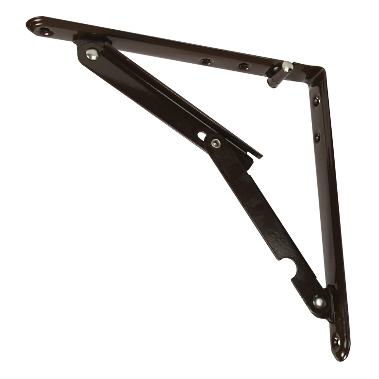 JR Products 20735 Folding Shelf Bracket - Brown, 7.75" x 7.75" x 11.75" - 20735