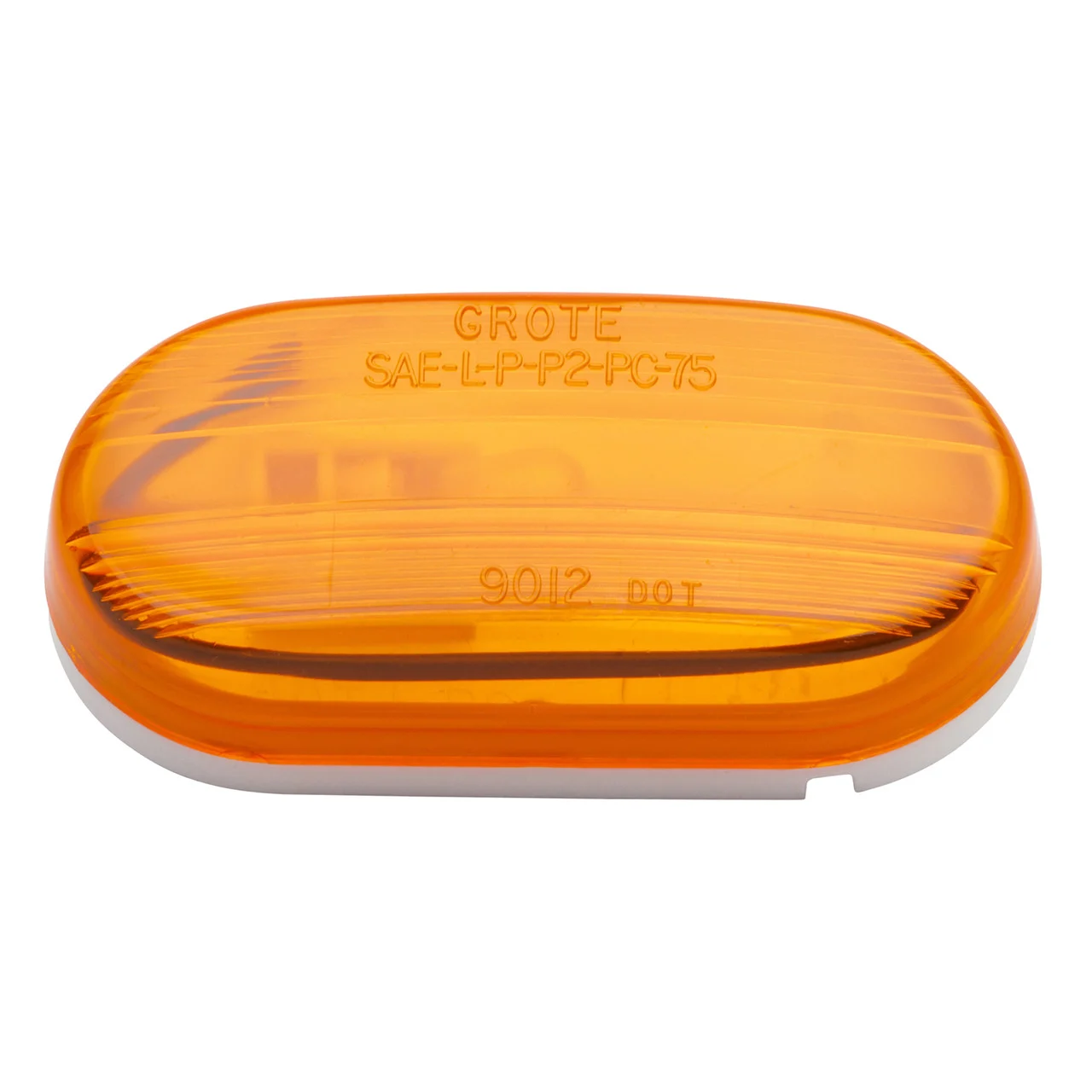 Grote 46703 Single-bulb Oval Clearance Marker Light With Optic Lens - Amber - 46703