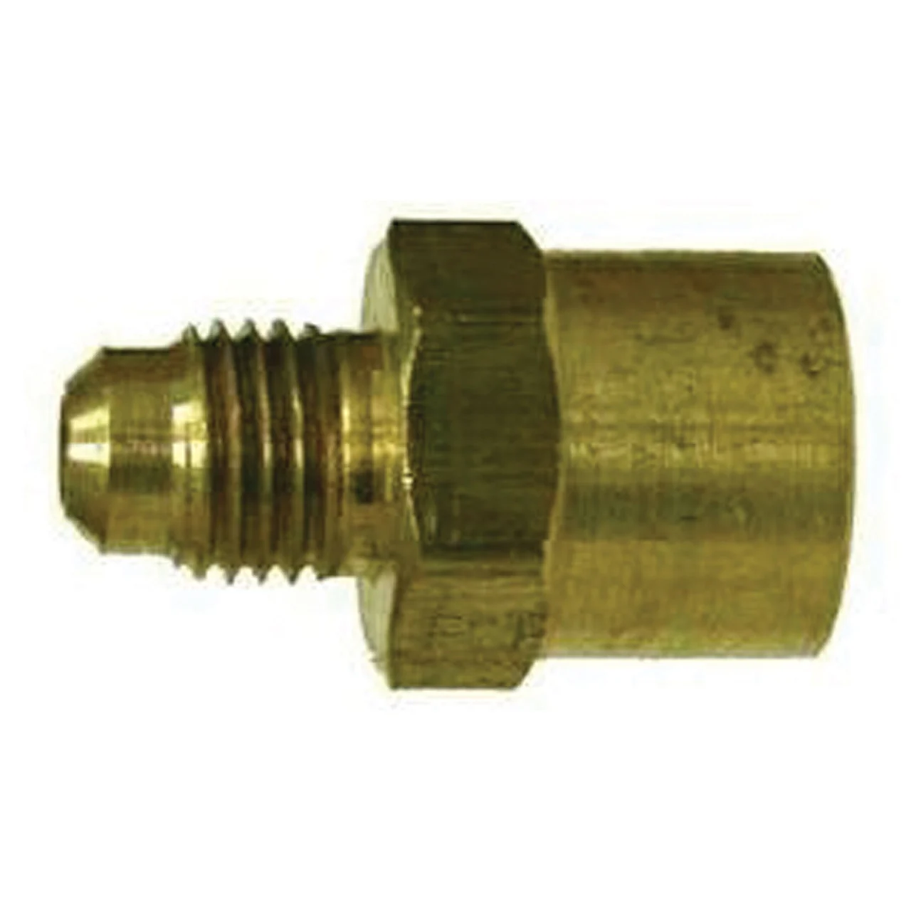 Midland Metal 10-237 SAE 45 Degree Female Adapter Male Flare x Female NPTF - 3/8 in. x 1/2 in., 5 Pack - 10-237