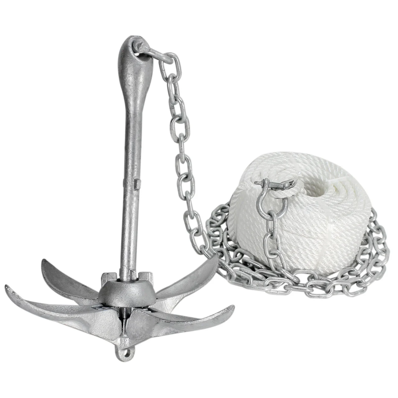 Extreme Max 3006.6705 BoatTector Complete Grapnel Anchor Kit for Small Boats, Jon Boats, Flat Bottoms, Inflatable Boats, etc. - 5.5 lbs. - 3006.6705
