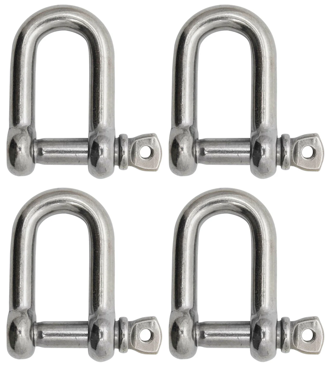 Extreme Max 3006.8249.4 BoatTector Stainless Steel D Shackle - 5/8", 4-Pack - 3006.8249.4