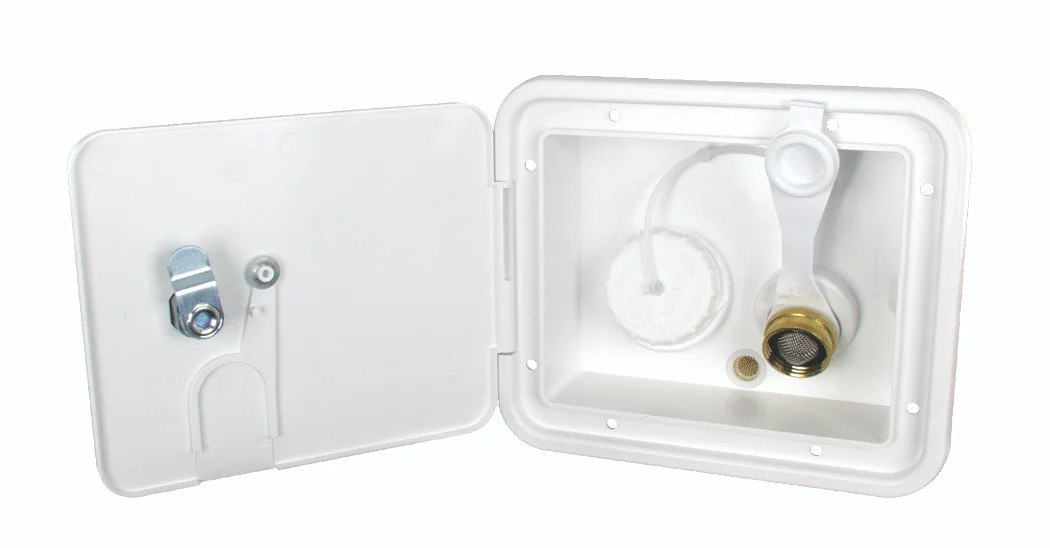Thetford 94253 City/Gravity Water Center with Keyed Entry and Brass Check Valve - Polar White - 94253