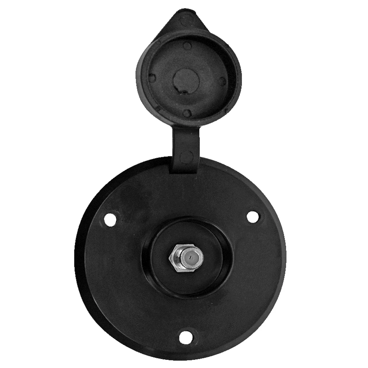 Prime Products 08-6209 Round Cable TV Receptacle - Black - 1574044