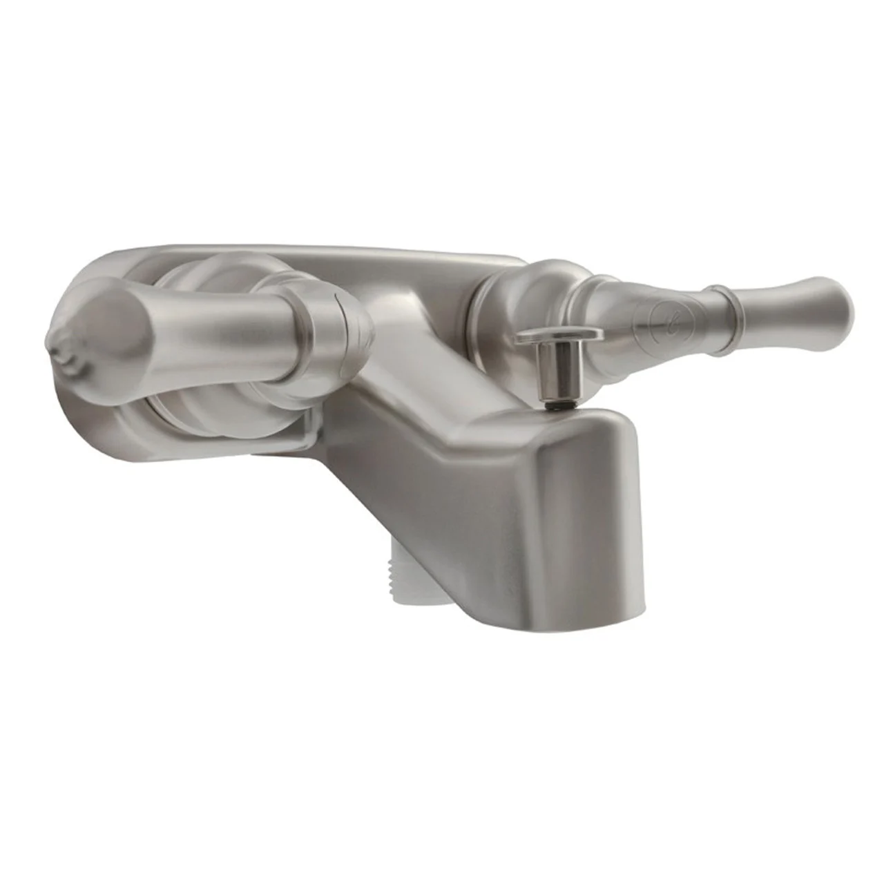 Dura Faucet Classical Non-Metallic RV Tub and Shower Diverter Faucet - Brushed Satin Nickel - DF-SA110C-SN