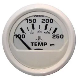 Faria Dress White 2" Water Temperature Guage (100-250 Degreef)