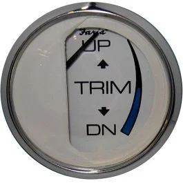 Faria Chesapeake White Ss 2" Trim Gauge (J/E/Suzuki Outboard)