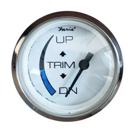 Faria Chesapeake White Ss 2" Trim Gauge F/Honda Engines
