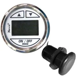 Faria Chesapeake White Ss 2" Depth Sounder W/Thru-Hull Transducer