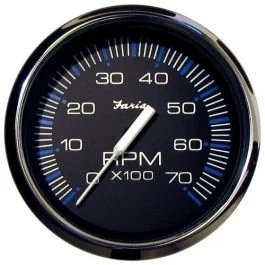 Faria Chesapeake Black 4" Tachometer - 7000 Rpm (Gas) (All Outboards)
