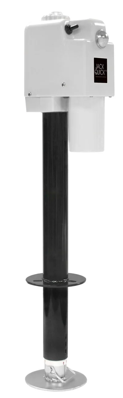 Quick Products JQ-3500W Power A-Frame Electric Tongue Jack - 3,650 lbs. Lift Capacity, White - JQ-3500W