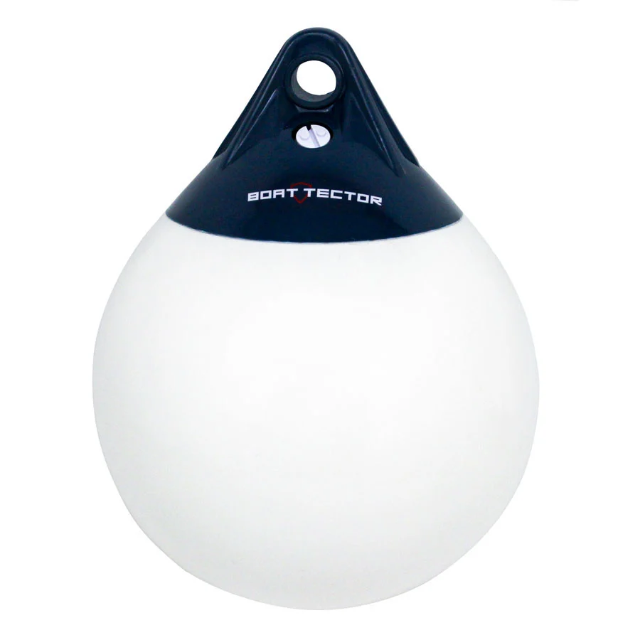 Extreme Max 3006.7324 BoatTector A Series Buoy - 7.5" x 11", White/Blue - 3006.7324
