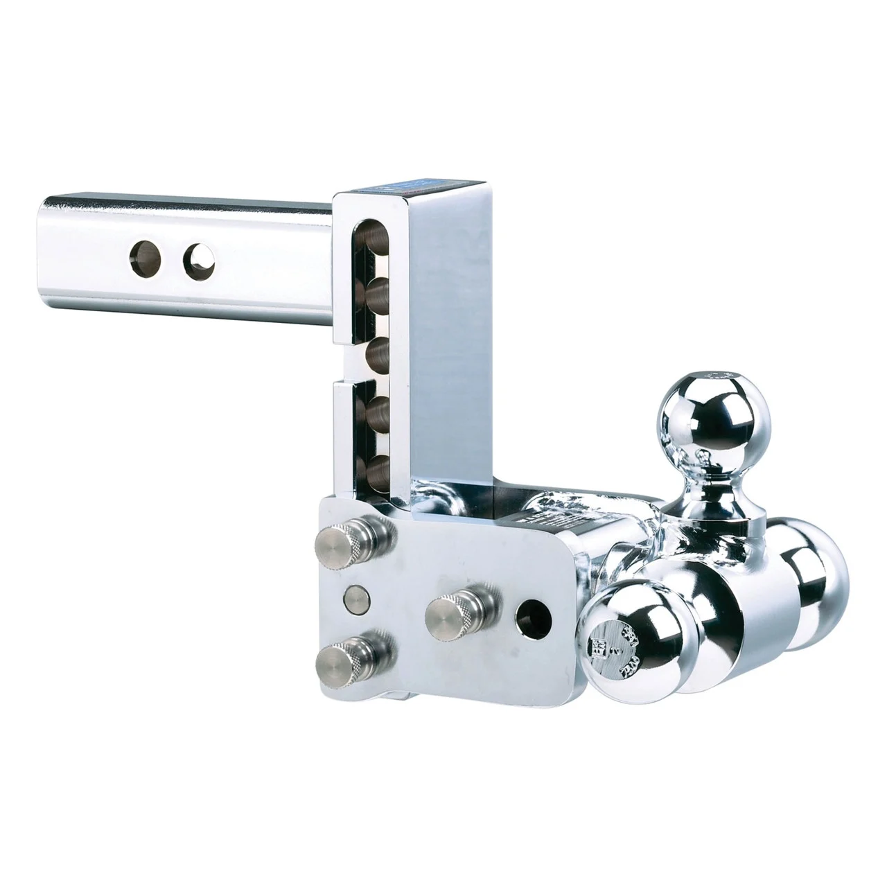 B&W Trailer Hitches TS10048C Tow and Stow Adjustable Ball Mount - 1-7/8", 2" & 2-5/16" Ball, 5" Drop, 5.5" Rise, Chrome - TS10048C