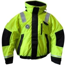 First Watch Ab-1100 Flotation Bomber Jacket - Hi-Vis Yellow/Black - Small