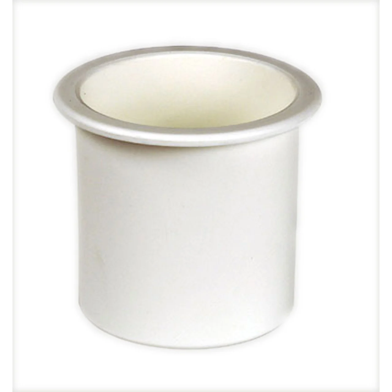 Beckson GH33-W1-U Standard Series Recessed Drink Holder - 3" Hole Cut x 2-7/8" Depth, White - GH33-W1-U