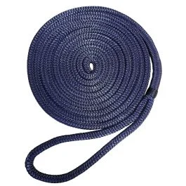 Robline Premium Nylon Double Braid Dock Line - 1/2" X 35' - Navy Blue