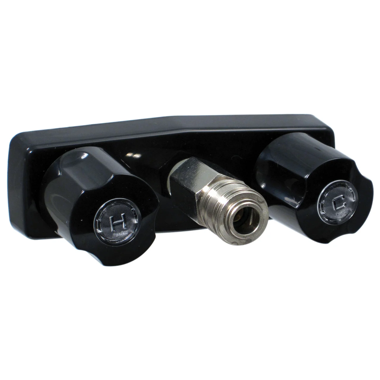 Phoenix Faucets PF213790 Plastic Dual Handle 3-3/8" Faucet with Quick Connect - Black - PF213790