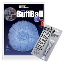 Flitz Buff Ball - Extra Large 7" - White W/1.76oz Tube Flitz Polish