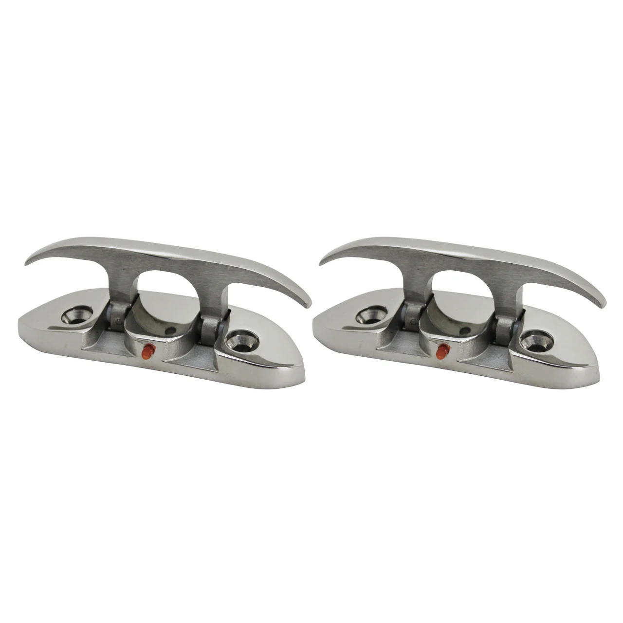 Extreme Max 3006.6631.2 Folding Stainless Steel Cleat - 4-1/2, Value 2-Pack - 3006.6631.2