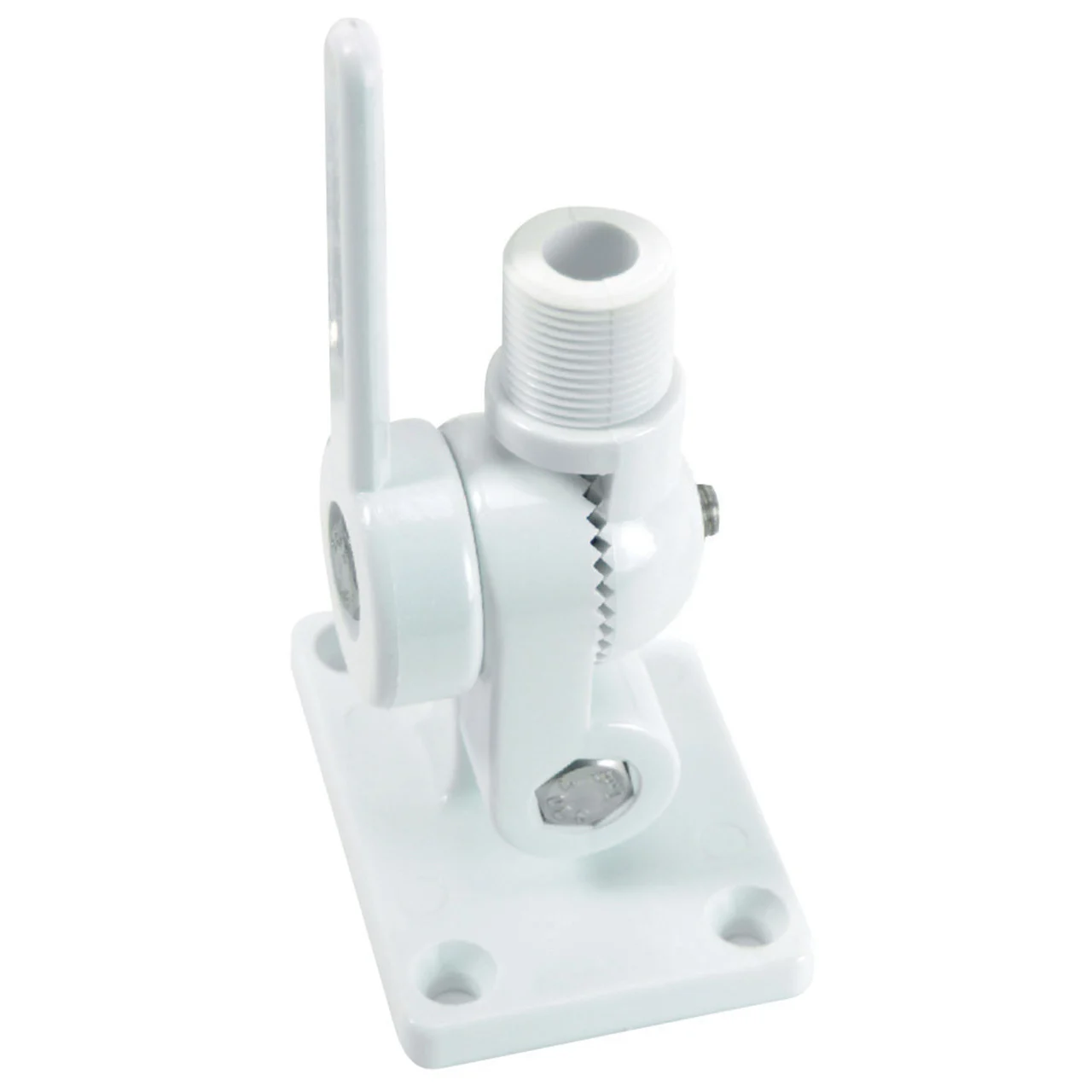 Whitecap S-1805C White Nylon Ratchet/Antenna Mount - 3-9/16" L x 2-1/2" W - S-1805