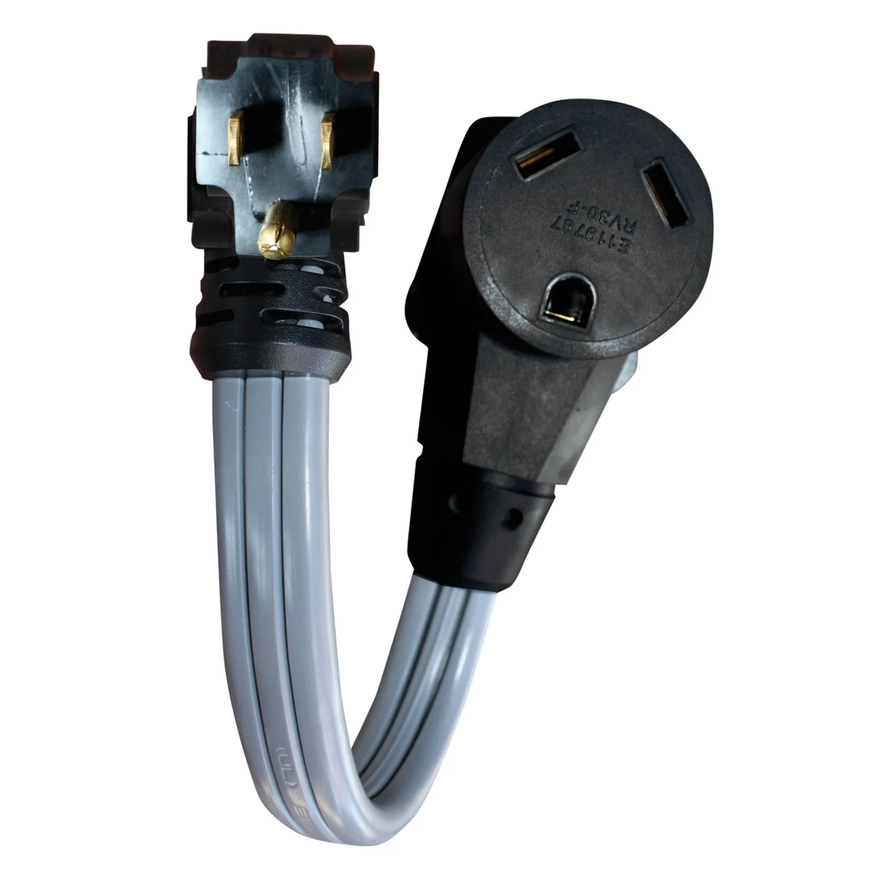 Voltec 16-00568 Flat Wire Adapter - 30A F - 15A M, 12" - 16-00568