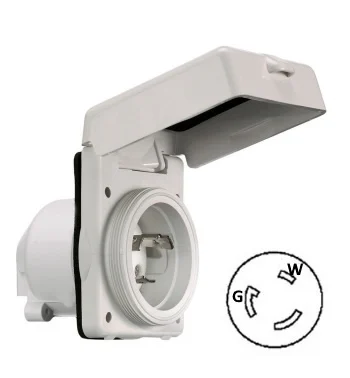 Hubbell Shore Power Inlet - 50A 125/250V, 38843
