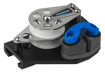 Schaefer 74-84 Control Block/Double Sheaves/Cam - 1-1/2" Track - Starboard