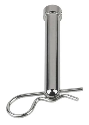 Schaefer 81-49 Rudder Pin with Clip - J24 Type - Stainless Steel, SCH 81-49